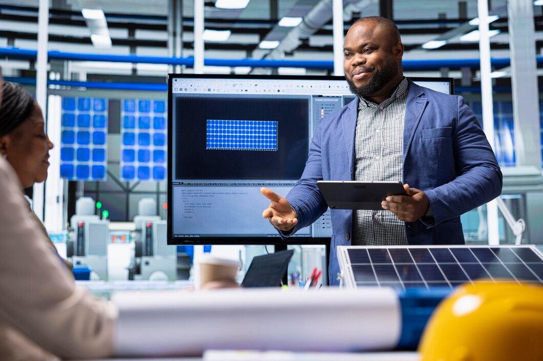 solar-panels-factory-investors-reviewing-production-output-statistics_482257-123380